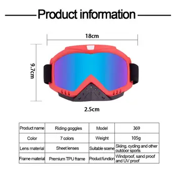 Nejnovější Motocyklové Brýle Prodyšné Brýle S Nastavitelným UV Ochranu Motocykl Lyžařské Brýle Pro Helmu Závodní Gafas Dirt Bike