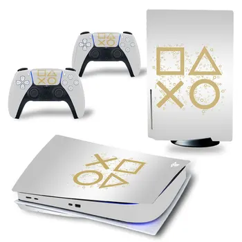 Nová Hra PS5 Standardní Disk Kůže Obtisk Nálepka Kryt pro PlayStation 5 Konzole a Ovladač PS5 Skin Samolepka Příslušenství