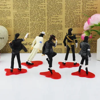 Nové Cool Michael Jackson IKONU PVC Obrázek Jackson Postavy Toy Sběratelské Model Hračky, Sada 5 KS Doprava Zdarma