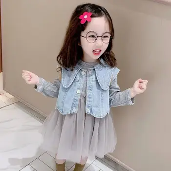 Nové dívčí obleky korejský jaře a na podzim dvoudílné dětské 2021 P4380