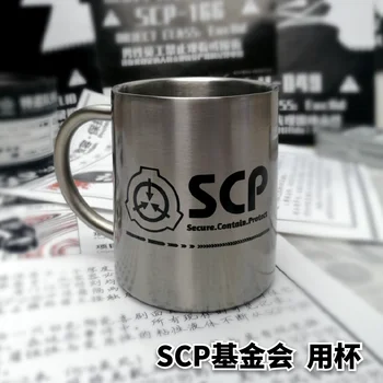 Nové Příjezdu SCP Foundation Logo 300ml dvouplášťový 304 z Nerezové Oceli Šálek Kávy, Mléka, Čaje, Vody Cestovní Hrnek pro Venkovní Pití
