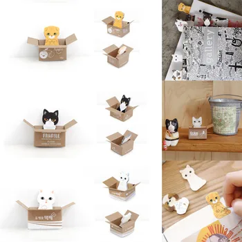 Nové Roztomilé 3D Kočka Samolepky Sticky Notes Záložka Flags Memo Pad Školy Stacionární