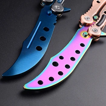 Nové Skládací Motýl Nůž v CS GO Karambit Školení Skládací Nůž Nůž Dar Praxe Balisong Nůž Není ostrý Kov