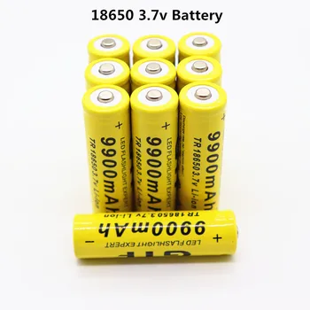 Nový 18650 baterie 3.7 V 9900mAh dobíjecí lion baterie pro Led flash světlo baterií 18650 baterie Velkoobchod + USB nabíječka