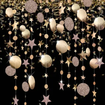 Nový Rok 4M Dekor Twinkle Hvězda, Strom, Vločka Papír Věnec Vánoční Dekorace pro Domácí Noel Vánoce Ozdoby Vánoční 2021