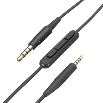 Náhradní Ovládání Hlasitosti Audio Kabel Inline Mic Kabel pro SoundTrue Soundlink QC25 QC35 Sluchátka OE2