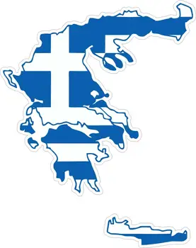 Nálepka Auto Moto Mapa Vlajka Vinyl Zeď Obtisk Macbbook Řecko, Řecké