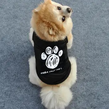 Oblečení pro psy Malé Psy XS-L Chihuahua Oblečení Pet Oblečení Vesta Štěně Psa Kabát Princezna Potištěné Bavlněné T Košile Domácí Oblečení
