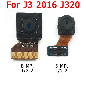 Originální Přední Zadní Zadní Kamery Pro Samsung Galaxy J3 2016 J320 Hlavní Čelí Čelní Fotoaparát Modul Flex Náhradní Náhradní Díly