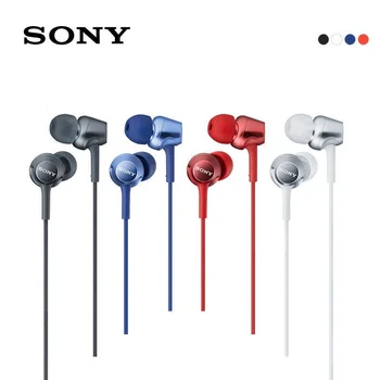 Originální SONY MDR-EX255AP Sluchátka 3,5 mm Drátová Sluchátka Hudební Sluchátka Chytrého Telefonu Headset Hands-free s Mikrofonem In-Ear Okna