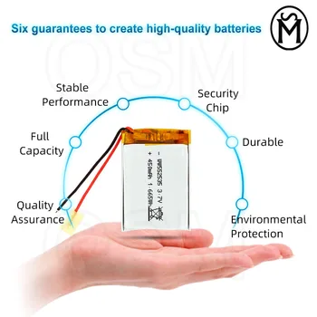 OSM1or2or4 Dobíjecí Baterie Modelu 552535 450-mah s Dlouhou životností 500times vhodné pro Elektronické výrobky a Digitální produkty