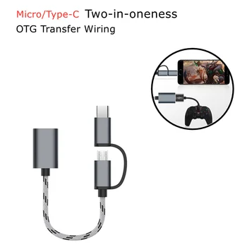 OTG adaptér, kabel 2 v 1 Micro USB/Typ-C na USB 3.0 adaptér cestovní kanceláře