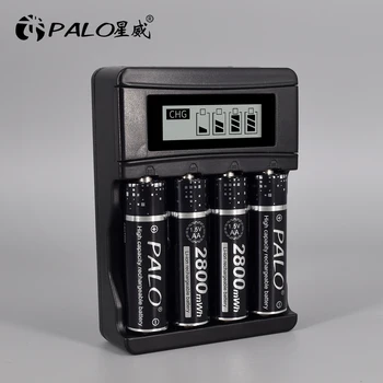 PALO 1,5 v AA Dobíjecí Lithium-iontová Baterie 2800mWh AA 1,5 V Baterie Lithium-Polymer Dobíjecí AA Baterie 1,5 v AA Baterie