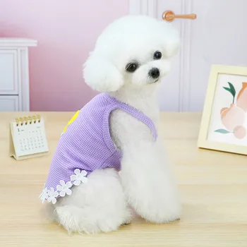 Pawstripe Roztomilý Pes Vesta Princezna, Psí Oblečení Letní Pet T Shirt Pro Psy, Oblečení Čivava, Pomeranian Pes Letní Oblečení