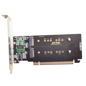 PCI Express 3.0 x16, aby 4Port M. 2 NVME SSD Adaptér Raid Kartu VROC Riser Card Support 2230 2242 2260 2280 M. 2 NVME AHCI SSD pro PC