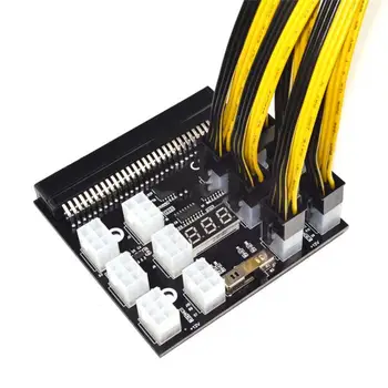 PCIE 12V 64 Pin 12 x 6 Pin Napájení Serveru Adaptér Breakout Board Pro HP 1200W PSU 750W Server GPU Pro BTC Těžba Horník