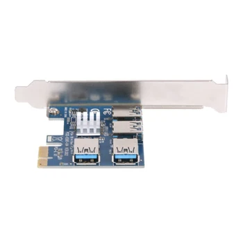 PCIE PCI-E PCI Express 1X do 16X Riser Karty 1 až 4 USB3.0 Multiplikátor Hub Adaptér pro Bitcoin Hornictví Horník, Těžební Zařízení