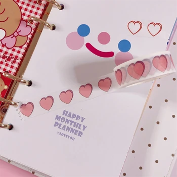 Pink In Korean Nést Květ Srdce Washi Páska Maskovací DIY Dekorativní Pro Deník Scrapbooking, Dekorace Kawaii Pásky