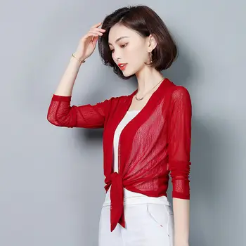 Plus Velikost Dlouhý Rukáv Sluneční Ochrana Oblečení Letní Oblečení 2021 Nové Dámské korejské Opalovací krém Ženy Bunda UV Tenkou vrstvu Y274