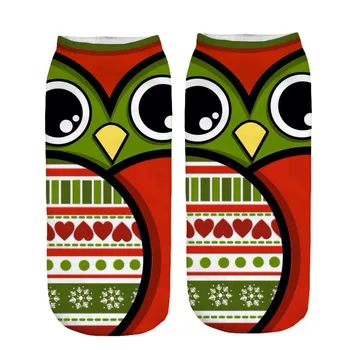 Ponožky 3D Vánoční Santa Elk Tisk Střední Sportovní Ponožky Kreslené Vtipné Ponožky Ženy Muži Ponožky Roztomilé Ponožky Casual Vánoční Dárek