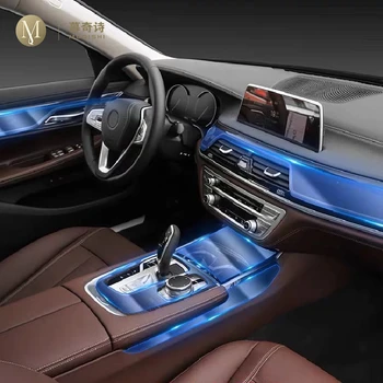 Pro BMW G11 G12 Série 7 2016-2020 Interiéru vozu Středové konzole Neviditelné auto oblek TPU ochranné fólie Anti-scratch Příslušenství