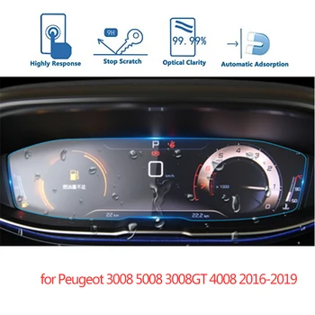 Pro Peugeot 3008 5008 GT 2017 2018 2019 Přístrojová Deska Tvrzené Sklo Screen Protector Panelu Obrazovky Proti Poškrábání Filmu