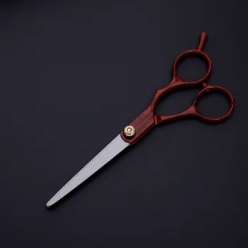 Profesionální 6.0 Palcový Červené Vlasy Nůžky Řezání Barber Nástroje Ztenčení Nůžky Nůžky Salon Kadeřnické Nůžky