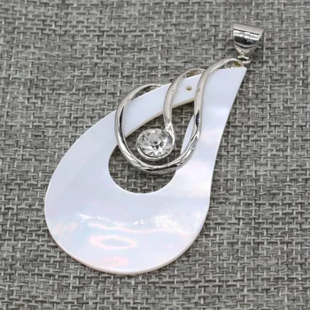 Přírodní Abalone Shell Přívěsek tvaru Kapky perleti Nádhernými půvaby Pro výrobu šperků DIY Náhrdelník příslušenství
