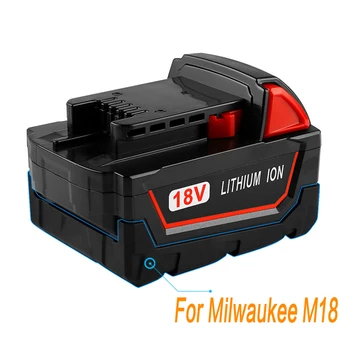 Původní 18V 12800mAh už náhradu Lithium-iontová 12.8 Ah Baterie pro Xc Milwaukee M18 M18B Aku Nářadí Baterie+Nabíječka