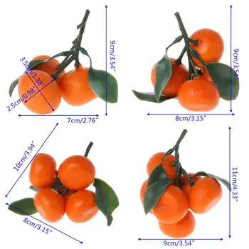 Realistické Realistické Umělé Mandarinka Ovoce Pomeranče Falešné Displej Jídlo, Výzdobu Domácí Party Dekor