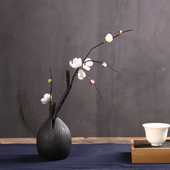 Retro Nádherné Keramické Hydroponické Ikebana Vázy Ručně Vyráběné Keramiky, Dárkové Psací Stůl Home Dekor Kreativní Váza Stolní Ozdoby
