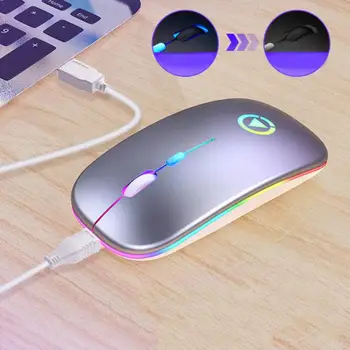 RGB Bezdrátová Myš Počítačová Myš Silent Ergonomické Dobíjecí Myši S LED Podsvícený Optická USB Optické Myši Pro PC Laptop