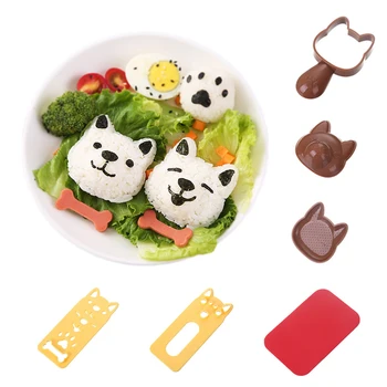 Roztomilý Kreslený Pes, Kočka Sushi Formy Nori Rýže Forem Nastavit Japonském Stylu Sushi Nástroje Pro DIY Sushi Maker Portable Kuchyně Gadget Sady