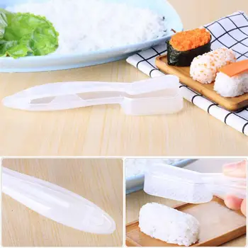 Rýže Míč Plísní Ruka Drží Sushi Formy Japonská Kuchyně Rýže Míč Nástroje Bento Stiskněte Formy Kuchyňské Doplňky Plastové Sushi Nástroje