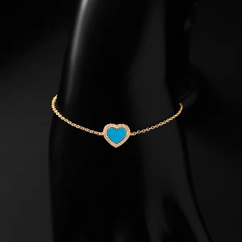 S925 Sterling Silver Modrý Náramek Lásky Ženy Letní Styl Móda Temperament, Divoký Luxusní Značky Monako Šperky
