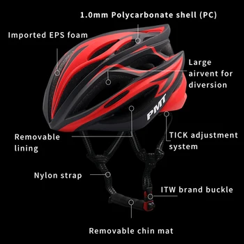 Santic PMT Cyklistické Přilby Mountain Road Bike Kolo, Lehký jednodílný Helmu