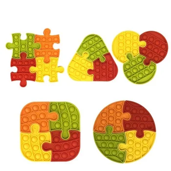 Silikonové Puzzle Push Pop Bublina Smyslové Hračky Autismem, Speciálními Potřebami Stres Odlehčovací Hračky, Děti, Dospělé Vrtět Anti-stress Hry