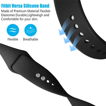Silikonový Pásek Pro Fitbit Versa 2 kapely Měkké Zápěstí Vodotěsné Náhradní hodinky Kapela Pro Fitbit Versa Náramek Příslušenství