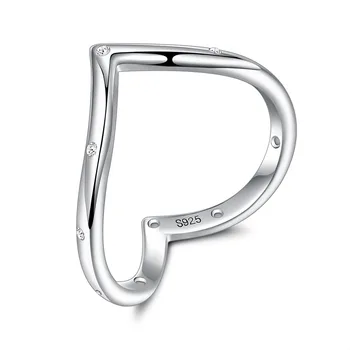 Single-minded Prsten 925 Sterling Silver Jednoduché Módní Design Snubní prsteny pro páry, Ženské Šperky