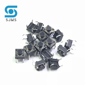 SJMS 20ks 6*6*4.3 Panel PCB Momentální Hmatové Takt Tlačítko mikrospínače 4 Pin DIP Lehký Dotek 6x6x4.3 mm Micro Spínač