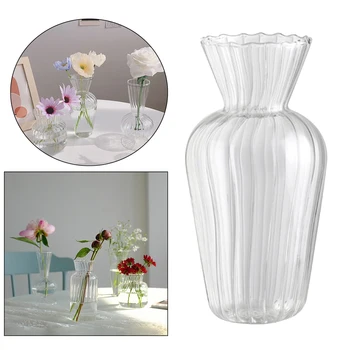 Sklo Vysoké Květinové Vázy, Stolní Dekorace Květina Zobrazení Ozdobou Interiéru