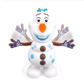 Sněhulák Olaf Elektrické Hračky Taneční Pohyby, Světlo, Hudba, Kreslené Plastové Hračky Chlapci a Dívky Vánoční Dárky
