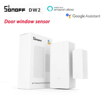 SONOFF DW2 Wi-Fi Bezdrátový Dveřní Okenní Senzor Inteligentní Domácí Bezpečnostní Zámek Detektor EWelink APLIKACE Hlasové Ovládání S Alexa Google Domov