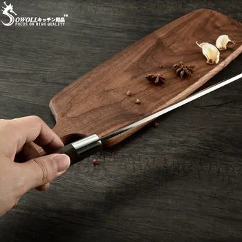 Sowoll Z Nerezové Oceli 9 Inch Sushi Chef Nůž Japonské Kuchyně Sashimi Z Lososa Nože Yanagiba Meloun Nůž Nůž S Krytem