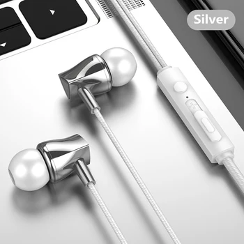 Sportovní Drátová Sluchátka Šumu Sluchátka Extra Bass Stereo In-ear Sluchátka S Mic Pro Xiaomi, Samsung, Huawei Telefon