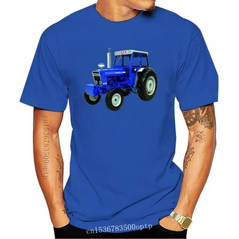 Staré Fordy Traktor Modré Tričko Zajímavý Trend Tee Košile Jaro Podzim Streetwear Design Prodyšné Tričko
