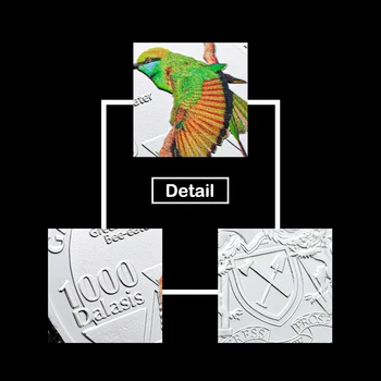 Stříbrný Pozlacený Gambie Přírodní Treasumres Africké Zelené Bee Eater Pták, Medaile, Upomínkové Předměty, Mince Zvířat, Sběratelské Mince Replika