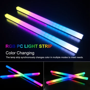 Světlo Strip RGB LED PC Snadná Instalace Odolný Stolní Počítač, Hliníkové Slitiny Adresovatelné Dekorativní Magnetické Pro Herní Případě