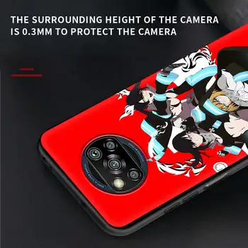 Telefon Pouzdro Pro Xiaomi Mi Poco X3 NFC F2 M3 Poznámka 10 Lite 5G 9 9T 10T SE Pro A2 CC9 CC9E Černý Kryt, Oheň Síly červené Anime