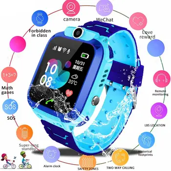 Telefon Smartwatch S HD Displej IP67 Vodotěsné GPS, Dotykový Displej Super Hračky Chytré Hodinky Pro Dívky, Chlapci, Děti R20